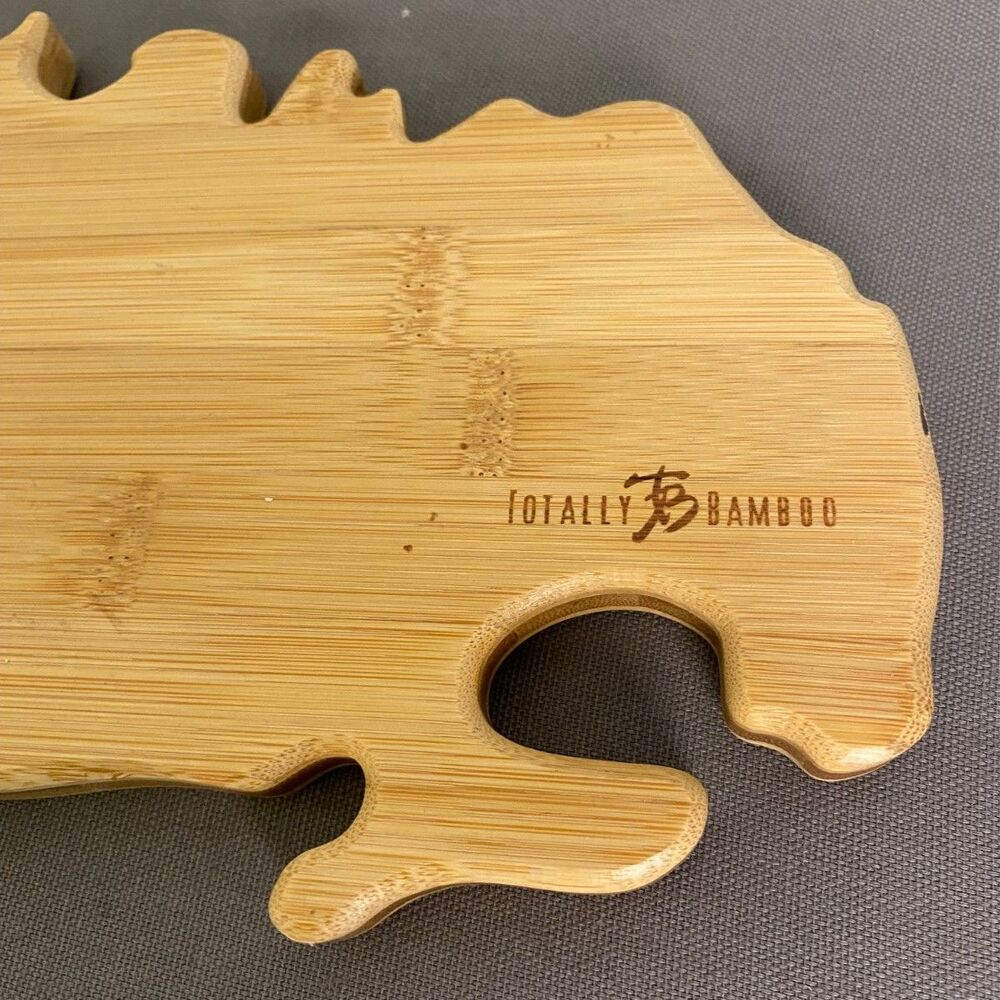 Totally Bamboo Destination Long Island Shaped Cutting Board Engraved Towns Wood - Picture 8 of 8